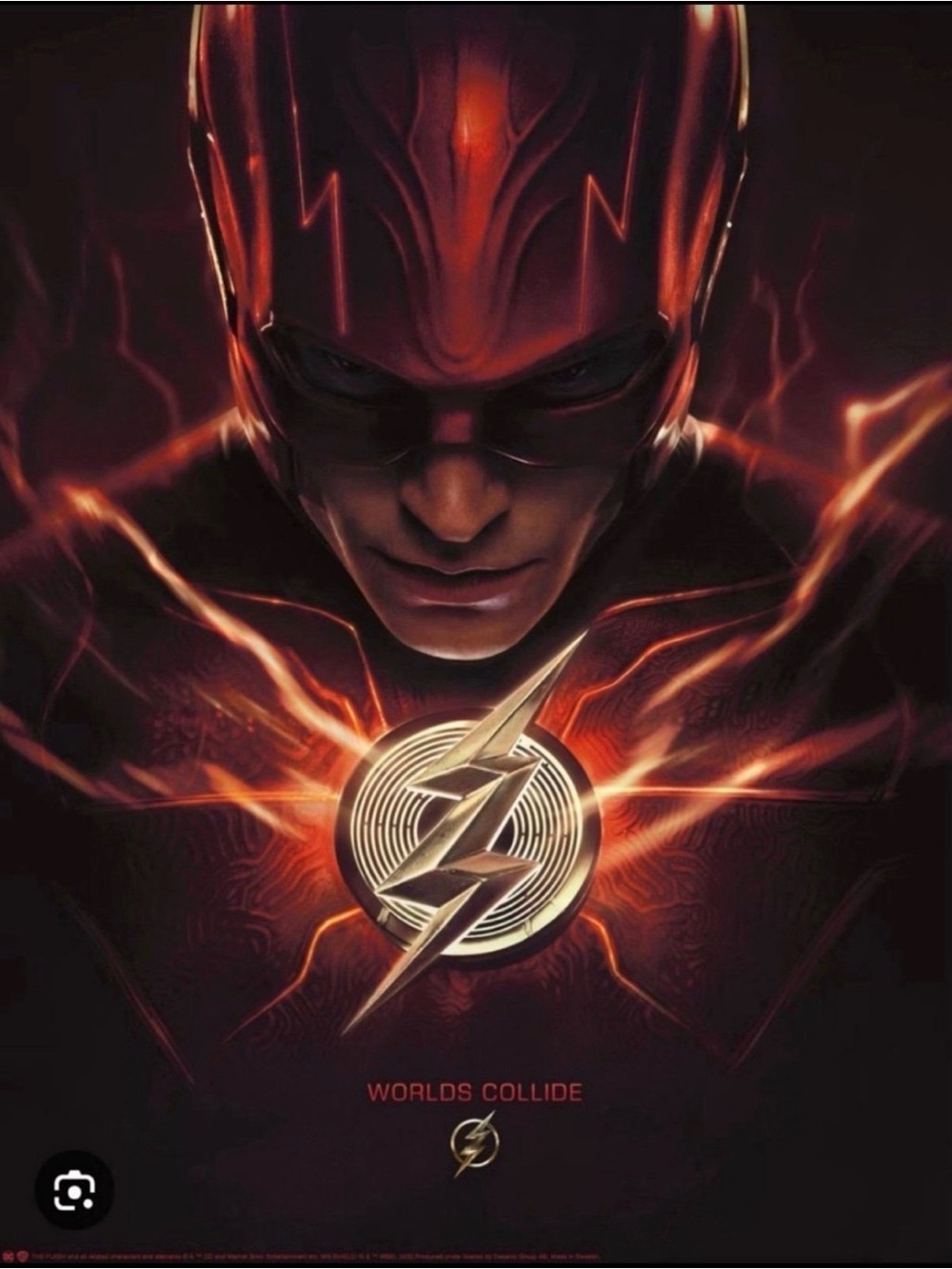 The Flash Lightning Emblem Poster - Red & Gold